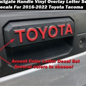 For 2016-2022 TACOMA Tailgate Handle Letters Sticker Vinyl Decals